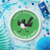 Assiettes En Carton Dessin de l'Australien Willie Wagtail (Fête)