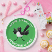 Assiettes En Carton Dessin de l'Australien Willie Wagtail (Fête)