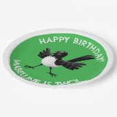 Assiettes En Carton Dessin de l'Australien Willie Wagtail (Angle)