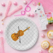Assiettes En Carton Dessin de violon (Fête)