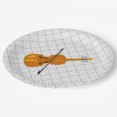 Assiettes En Carton Dessin de violon (Angle)