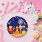 Assiettes En Carton Dessin des "Trois Rois" / "Trois Sages Hommes", (Fête)