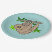 Assiettes En Carton Dessin d'une fentes penchée à l'envers (Angle)