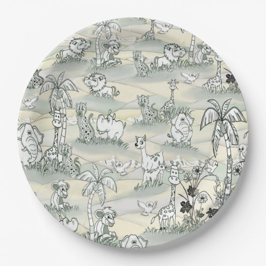 Assiettes En Carton Dessin en ligne (Devant)