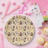 Assiettes En Carton dessin motif pour chien mignon pour amoureux de le (Fête)