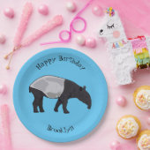 Assiettes En Carton Dessin sur Tapir (Fête)