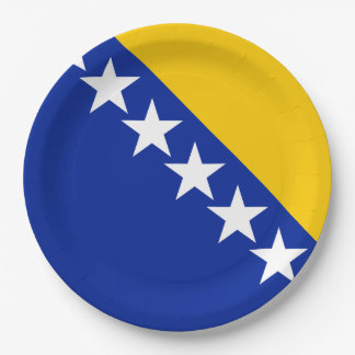 Assiettes En Carton Dessous de verre du drapeau de BiH
