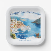 Assiettes En Carton Destination Croisière de la partie de retraite Grè (Recto)