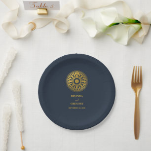 Assiettes En Carton Destination Mariage Passeport Compass Mariage Fave