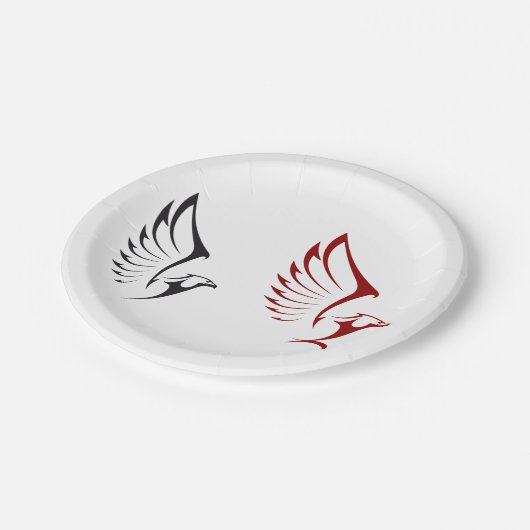 Assiettes En Carton Deux aigles (Angle)
