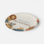 Assiettes En Carton Deux Animaux Safari Fast 2e anniversaire (Angle)
