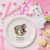 Assiettes En Carton Deux beaux chevaux Boho Occidental Anniversaire (Fête)