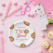 Assiettes En Carton Deux biscuits sucrés et du lait 2e anniversaire (Fête)