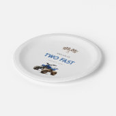 Assiettes En Carton DEUX Bleu Rapide 4 Roue (Angle)