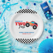 Assiettes En Carton Deux Camion Monster Rapide 2e anniversaire (Fête)