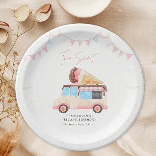 Assiettes En Carton Deux camions de glaces doux pour un 2ème anniversa