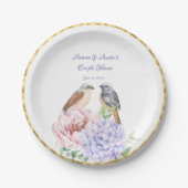 Assiettes En Carton Deux Chanson Aquarelle Couple Douche (Devant)