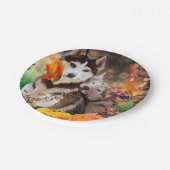 Assiettes En Carton Deux chiens coquins, un chariot de jardin et des c (Angle)