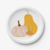 Assiettes En Carton Deux Citrouilles (Devant)