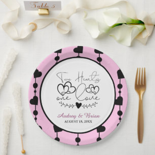 Assiettes En Carton Deux Coeurs Un Amour