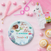 Assiettes En Carton Deux dans le bleu Brown sirène filles 2e anniversa (Fête)