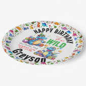 Assiettes En Carton Deux Dino Wild Party Boy Dinosaur 2e anniversaire (Angle)