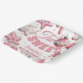 Assiettes En Carton Deux douce fille rose biscuit Noël 2e anniversaire (Angulaire)