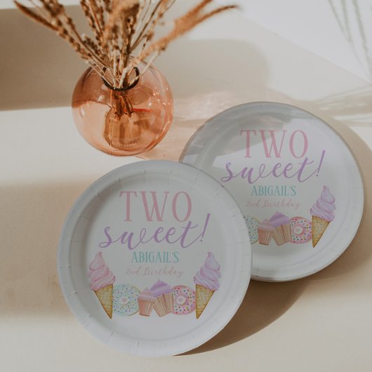 Assiettes En Carton Deux doux anniversaire