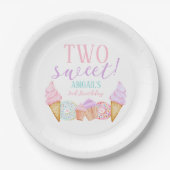 Assiettes En Carton Deux doux anniversaire (Devant)