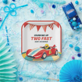 Assiettes En Carton Deux Fast Race Car 2e Anniversaire (Fête)