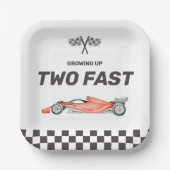 Assiettes En Carton Deux Fast Race Car 2nd Boy's Birthday Party (Recto)