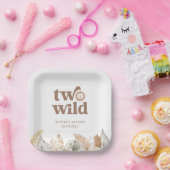 Assiettes En Carton Deux Feuilles neutres sauvages (Fête)