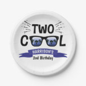 Assiettes En Carton Deux garçons Cool 2e anniversaire (Devant)