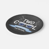 Assiettes En Carton Deux garçons Cool Chalkboard 2e anniversaire (Angle)