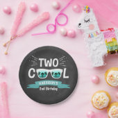 Assiettes En Carton Deux garçons Cool Chalkboard 2e anniversaire (Fête)