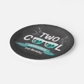 Assiettes En Carton Deux garçons Cool Chalkboard 2e anniversaire (Angle)