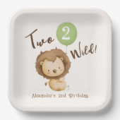 Assiettes En Carton Deux garçons sauvages 2e anniversaire (Recto)