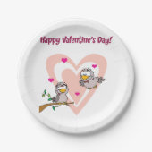 Assiettes En Carton Deux Inséparables (Devant)