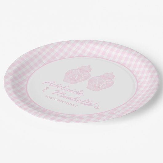 Assiettes En Carton Deux Jars à gingembre Anniversaire Coquette En vic (Angle)