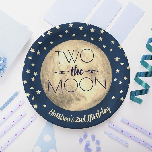 Assiettes En Carton Deux La Lune 2e Anniversaire