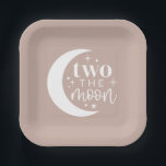 Assiettes En Carton Deux La Lune Blush<br><div class="desc">Un design "deux fois la lune" avec un arrière - plan rose vif - parfait pour votre petit lune thème 2e anniversaire! Dans cette conception vous pouvez modifier la couleur de l'arrière - plan,  l'élément de typographie de lune et aussi le motif étoile le long du fond.</div>