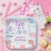 Assiettes En Carton Deux La Mer ! 2e anniversaire Girl mignonne Sea Li (Fête)