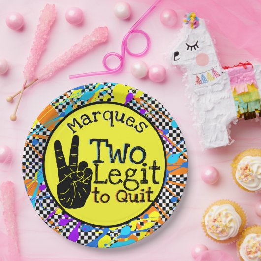 Assiettes En Carton Deux légendes à quitter| Retro 2e chèques d'annive (Fête)