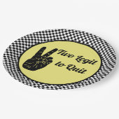 Assiettes En Carton Deux Legit to Quit| Retro 2nd Birthday Checkerboar (Angle)