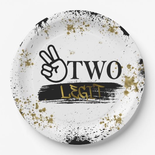 Assiettes En Carton Deux Legs pour quitter l'anniversaire (Devant)