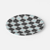 Assiettes En Carton Deux Logos Événement Blanc Simple (Angle)