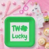 Assiettes En Carton Deux Lucky St Patrick's Day 2e anniversaire (Fête)