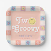 Assiettes En Carton Deux mignons Boho Super 2e anniversaire (Recto)