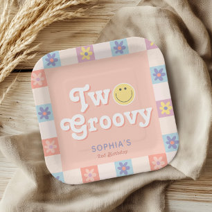 Assiettes En Carton Deux mignons Boho Super 2e anniversaire