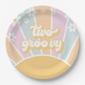 Assiettes En Carton Deux pastel Super Retro Sunshine daisy boho (Devant)
